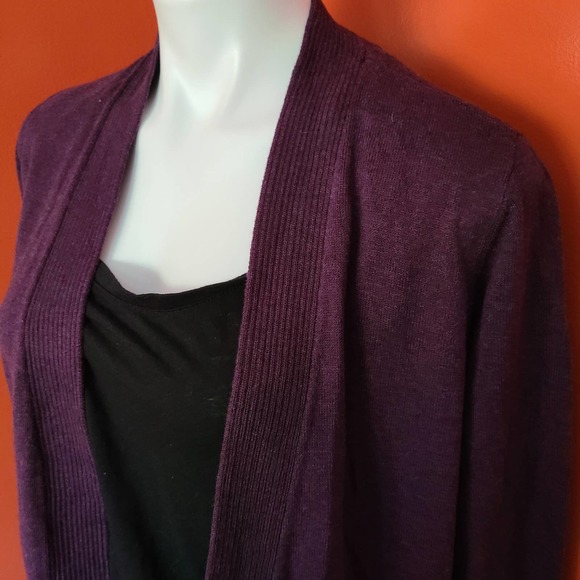 Sonoma Purple Plum Open Cardigan - Picture 3 of 4